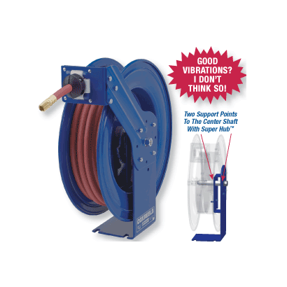 SH Series Super Hub spring driven hose reels - 1/4 x 60' (Included) - Factory Direct Hose
