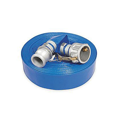 1 1/2 Inch Water Discharge Hose Assembly with M/F Cam Lock Fittings - 50 Ft - Factory Direct Hose