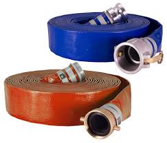 What is the difference between red and blue layflat hose?