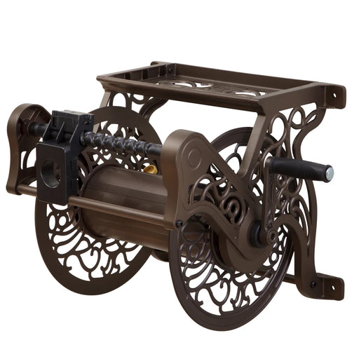Wall Mounted Hose Reel with Guide - 5/8 x 125 ft Capacity