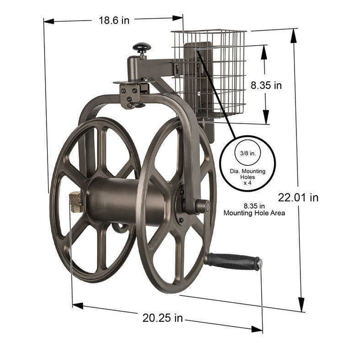 Navigator Rotating 360° Hose Reel - 5/8 x 125 ft Capacity
