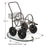 4 Wheel Garden Hose Reel Cart - 5/8 x 250 ft Capacity with Basket