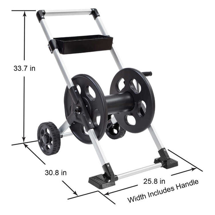 2 Wheel Garden Hose Reel Cart - 5/8 x 250 ft Capacity