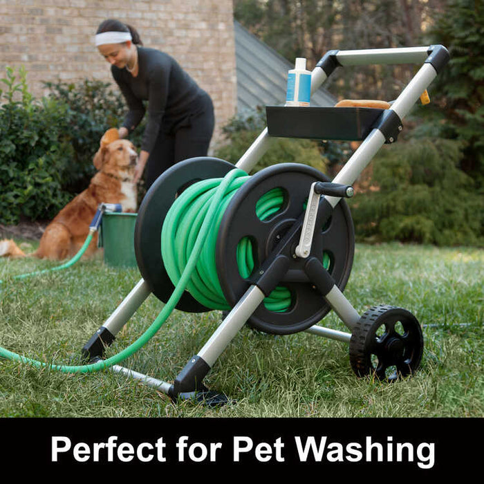 2 Wheel Garden Hose Reel Cart - 5/8 x 250 ft Capacity
