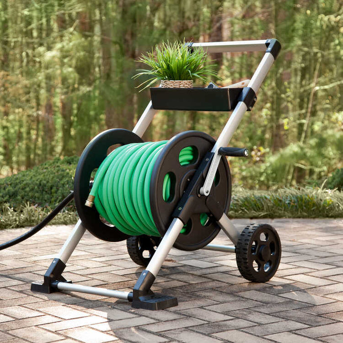 2 Wheel Garden Hose Reel Cart - 5/8 x 250 ft Capacity