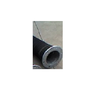12 Inch Rubber Suction Hose with 12 Inch Flanges - 25 ft