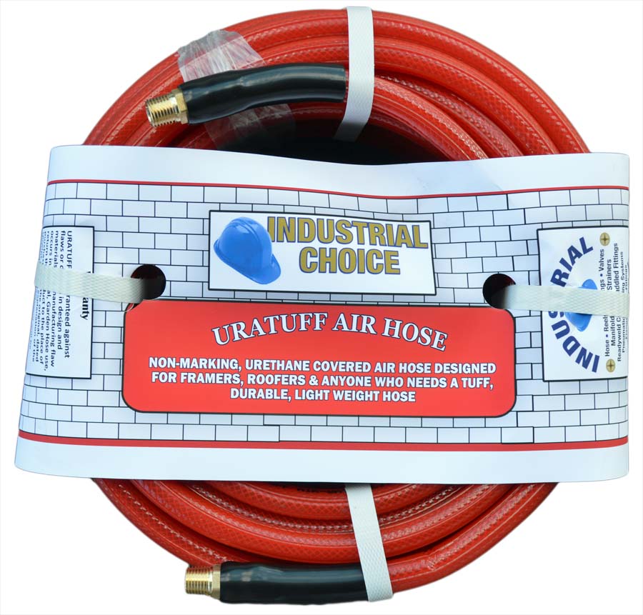 3/8 X 50 ft - Professional Grade Polyurethane Air Hose by Industrial Choice  - Lightweight & Durable