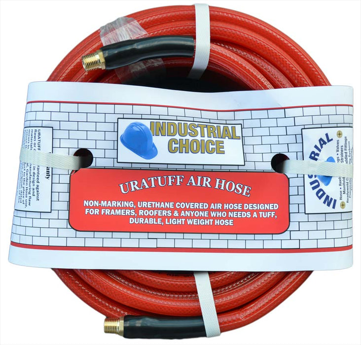 1/4 X 100 ft - Professional Grade Polyurethane Air Hose by Industrial Choice - Lightweight & Durable - Factory Direct Hose