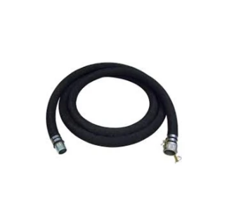 6 Inch Rubber Suction Hose - Assembly with M/F camlock fittings, 10'
