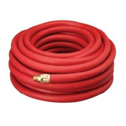 3/8 x 50' Premium Red Rubber Air Hose Contractor's...